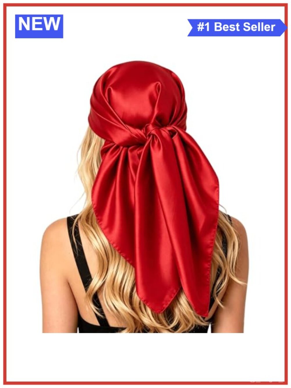 Large Satin Head Scarf 35x35 Square Hair Neck Wrap Bandana Lightweight